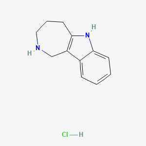 molecular formula C12H15ClN2 B1450595 1H,2H,3H,4H,5H,6H-氮杂七环[4,3-b]吲哚盐酸盐 CAS No. 1803607-15-9