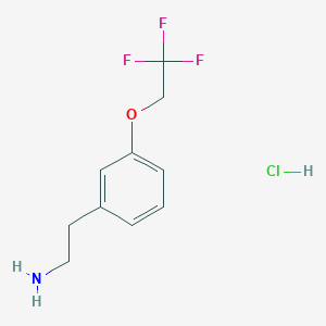 molecular formula C10H13ClF3NO B1450600 2-[3-(2,2,2-Trifluoroethoxy)phenyl]ethan-1-amine hydrochloride CAS No. 1803592-03-1