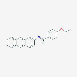 molecular formula C23H19NO B14506003 (E)-N-(Anthracen-2-yl)-1-(4-ethoxyphenyl)methanimine CAS No. 63698-00-0