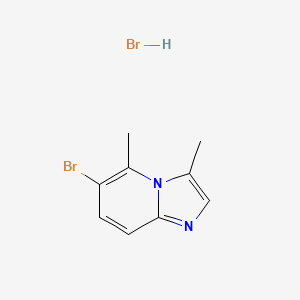 molecular formula C9H10Br2N2 B1450602 6-Bromo-3,5-dimethylimidazo[1,2-a]pyridine hydrobromide CAS No. 1803592-13-3
