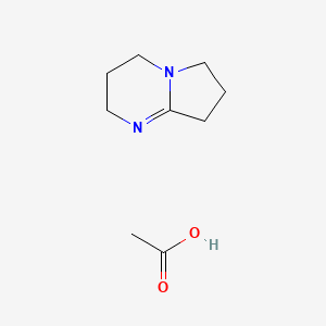 molecular formula C9H16N2O2 B14506033 Acetic acid;2,3,4,6,7,8-hexahydropyrrolo[1,2-a]pyrimidine CAS No. 64933-92-2