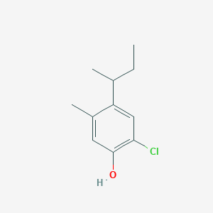 molecular formula C11H15ClO B14506067 4-(Butan-2-yl)-2-chloro-5-methylphenol CAS No. 63573-67-1