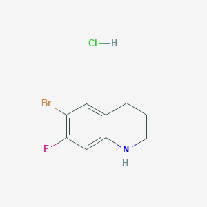 molecular formula C9H10BrClFN B1450608 6-Bromo-7-fluoro-1,2,3,4-tetrahydro-quinoline hydrochloride CAS No. 1965309-30-1