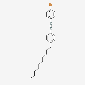 molecular formula C24H29Br B14506086 1-Bromo-4-[(4-decylphenyl)ethynyl]benzene CAS No. 62856-50-2