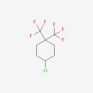 molecular formula C8H9ClF6 B14506094 4-Chloro-1,1-bis(trifluoromethyl)cyclohexane CAS No. 65018-64-6