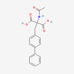 molecular formula C18H17NO5 B14506106 Acetamido[([1,1'-biphenyl]-4-yl)methyl]propanedioic acid CAS No. 63024-22-6
