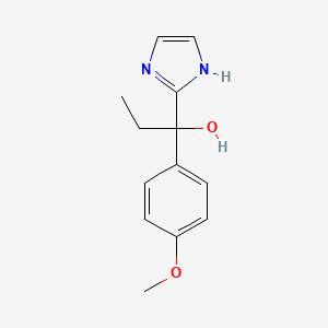 molecular formula C13H16N2O2 B1450612 1-(1H-imidazol-2-yl)-1-(4-methoxyphenyl)propan-1-ol CAS No. 1955519-53-5