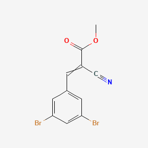 molecular formula C11H7Br2NO2 B14506143 Methyl 2-cyano-3-(3,5-dibromophenyl)prop-2-enoate CAS No. 62985-30-2