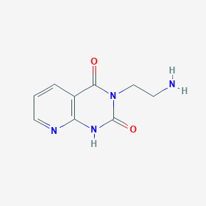 molecular formula C9H10N4O2 B1450615 3-(2-氨基乙基)吡啶并[2,3-d]嘧啶-2,4(1H,3H)-二酮 CAS No. 1955492-90-6