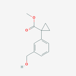 molecular formula C12H14O3 B1450620 Methyl 1-[3-(hydroxymethyl)phenyl]cyclopropane-1-carboxylate CAS No. 1630906-31-8