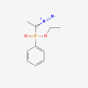 molecular formula C10H13N2O2P B14506241 Ethyl (1-diazoethyl)phenylphosphinate CAS No. 63469-88-5