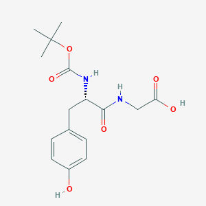 molecular formula C16H22N2O6 B14506260 N-(tert-Butoxycarbonyl)-L-tyrosylglycine CAS No. 63909-62-6