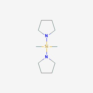 molecular formula C10H22N2Si B14506267 Pyrrolidine, 1,1'-(dimethylsilylene)bis- CAS No. 64191-88-4