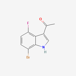 molecular formula C10H7BrFNO B1450627 1-(7-Bromo-4-fluoro-1H-indol-3-yl)ethanone CAS No. 1936547-34-0