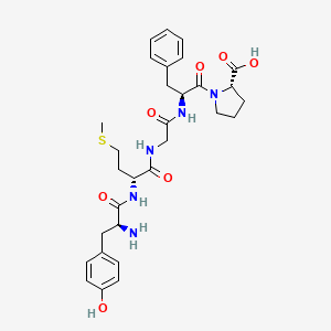 molecular formula C30H39N5O7S B14506299 Enkephalin, met(2)-pro(5)- CAS No. 64267-98-7