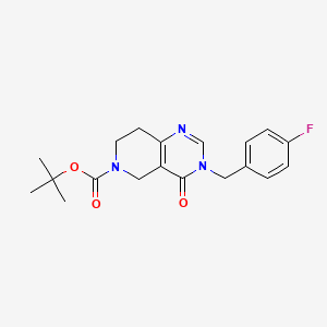 tert-butyl 3-[(4-fluorophenyl)methyl]-4-oxo-3H,4H,5H,6H,7H,8H-pyrido[4,3-d]pyrimidine-6-carboxylate