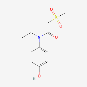 molecular formula C12H17NO4S B14506310 N-(4-Hydroxyphenyl)-2-(methanesulfonyl)-N-(propan-2-yl)acetamide CAS No. 64856-23-1