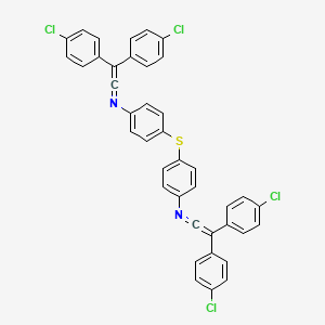 molecular formula C40H24Cl4N2S B14506394 N,N'-[Sulfanediyldi(4,1-phenylene)]bis[bis(4-chlorophenyl)ethen-1-imine] CAS No. 63168-29-6