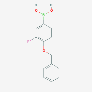 molecular formula C13H12BFO3 B145064 4-Benzyloxy-3-fluorophenylboronic acid CAS No. 133057-83-7