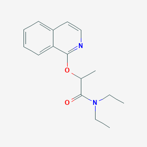 molecular formula C16H20N2O2 B14506404 N,N-Diethyl-2-[(isoquinolin-1-yl)oxy]propanamide CAS No. 63333-97-1