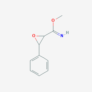 molecular formula C10H11NO2 B14506405 Methyl 3-phenyloxirane-2-carboximidate CAS No. 65017-21-2