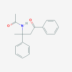 molecular formula C18H19NO2 B14506412 N-(4-oxo-2,4-diphenylbutan-2-yl)acetamide CAS No. 64663-10-1