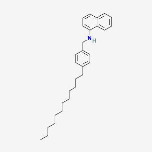 molecular formula C29H39N B14506511 N-[(4-Dodecylphenyl)methyl]naphthalen-1-amine CAS No. 63458-18-4