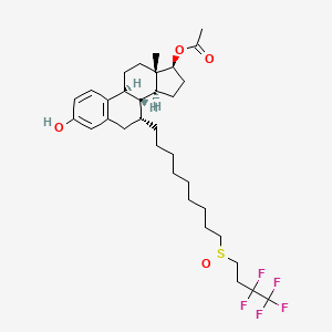molecular formula C33H47F5O4S B1450655 (7a,17b)-7-7-[9-[(4,4,5,5,5-Pentafluoropentyl)sulfinyl]nonyl]-estra-1,3,5(10)-triene-3,17-diol 17-acetate CAS No. 261506-24-5