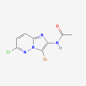 molecular formula C8H6BrClN4O B1450657 N-(3-Bromo-6-chloroimidazo[1,2-b]pyridazin-2-yl)acetamide CAS No. 1823781-73-2