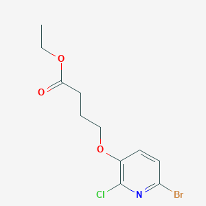 molecular formula C11H13BrClNO3 B14506604 Ethyl 4-[(6-bromo-2-chloropyridin-3-yl)oxy]butanoate CAS No. 62805-18-9