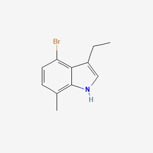 molecular formula C11H12BrN B1450661 4-Bromo-3-ethyl-7-methyl-1H-indole CAS No. 1360901-50-3