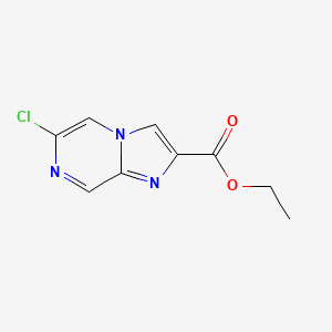 molecular formula C9H8ClN3O2 B1450662 Ethyl 6-chloroimidazo[1,2-a]pyrazine-2-carboxylate CAS No. 1208087-37-9