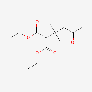 molecular formula C13H22O5 B14506624 Propanedioic acid, (1,1-dimethyl-3-oxobutyl)-, diethyl ester CAS No. 63494-49-5