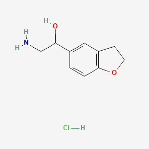 molecular formula C10H14ClNO2 B1450663 2-Amino-1-(2,3-dihydro-benzofuran-5-yl)-ethanol hydrochloride CAS No. 1332886-38-0
