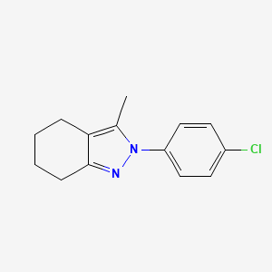 molecular formula C14H15ClN2 B14506645 2-(4-Chlorophenyl)-3-methyl-4,5,6,7-tetrahydro-2H-indazole CAS No. 64486-25-5