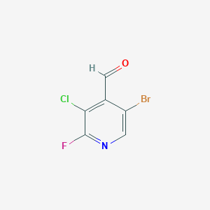 molecular formula C6H2BrClFNO B1450665 5-Bromo-3-chloro-2-fluoropyridine-4-carbaldehyde CAS No. 2092512-51-9