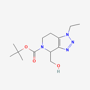 molecular formula C13H22N4O3 B1450666 Tert-Butyl 1-Ethyl-4-(Hydroxymethyl)-6,7-Dihydro-1H-[1,2,3]Triazolo[4,5-C]Pyridine-5(5H)-Carboxylate CAS No. 1422343-98-3
