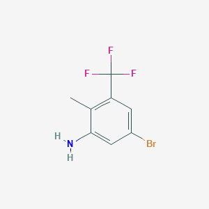 molecular formula C8H7BrF3N B1450667 5-Bromo-2-methyl-3-(trifluoromethyl)aniline CAS No. 1804407-07-5
