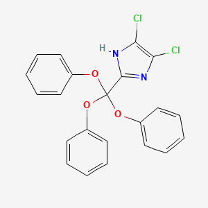 molecular formula C22H16Cl2N2O3 B14506674 4,5-Dichloro-2-(triphenoxymethyl)-1H-imidazole CAS No. 64736-50-1