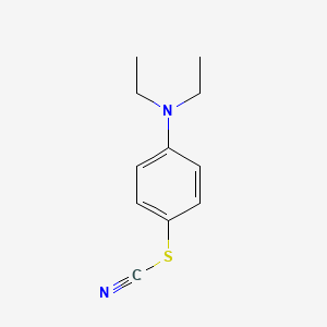 molecular formula C11H14N2S B14506682 Thiocyanic acid, 4-(diethylamino)phenyl ester CAS No. 63759-68-2