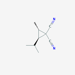 molecular formula C9H12N2 B14506711 (2S,3S)-2-Methyl-3-(propan-2-yl)cyclopropane-1,1-dicarbonitrile CAS No. 64206-74-2
