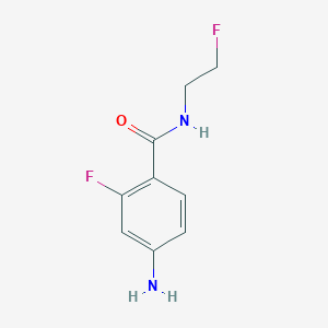 molecular formula C9H10F2N2O B1450672 4-Amino-2-fluoro-N-(2-fluoroethyl)benzamide CAS No. 1857178-98-3