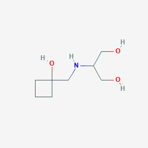 molecular formula C8H17NO3 B1450673 2-(((1-Hydroxycyclobutyl)methyl)amino)propane-1,3-diol CAS No. 2199245-37-7