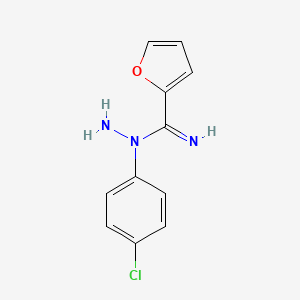 molecular formula C11H10ClN3O B14506743 N-(4-Chlorophenyl)furan-2-carboximidohydrazide CAS No. 64078-29-1