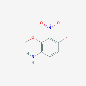 molecular formula C7H7FN2O3 B1450676 4-Fluoro-2-methoxy-3-nitroaniline CAS No. 2090542-75-7