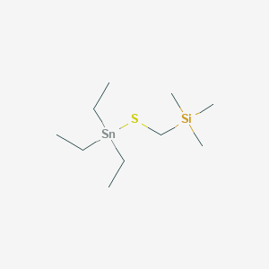 molecular formula C10H26SSiSn B14506763 Trimethyl{[(triethylstannyl)sulfanyl]methyl}silane CAS No. 62924-42-9