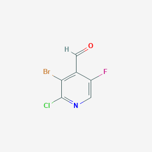 molecular formula C6H2BrClFNO B1450677 3-Bromo-2-chloro-5-fluoropyridine-4-carbaldehyde CAS No. 2090368-64-0