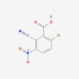 molecular formula C8H3BrN2O4 B1450679 6-Bromo-2-cyano-3-nitrobenzoic acid CAS No. 1805520-19-7