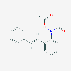 molecular formula C18H17NO3 B14506796 N-Acetoxy-2-acetylaminostilbene CAS No. 64253-16-3
