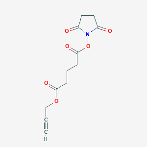 molecular formula C12H13NO6 B1450682 Pentanedioic acid, 1-(2,5-dioxo-1-pyrrolidinyl) 5-(2-propyn-1-yl) ester CAS No. 1446429-04-4